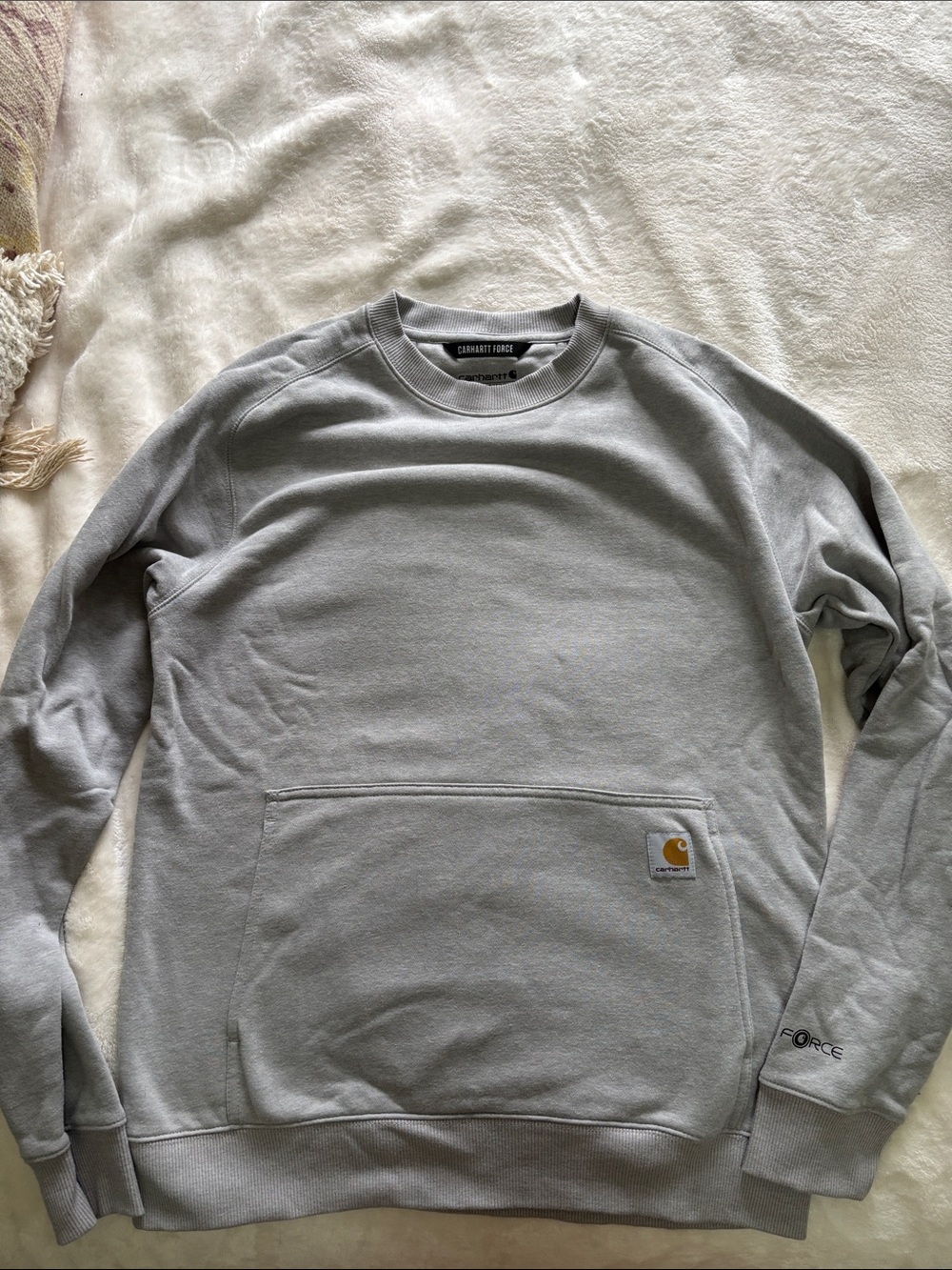 Carhartt Light Gray Crewneck Pullover Sweatshirt